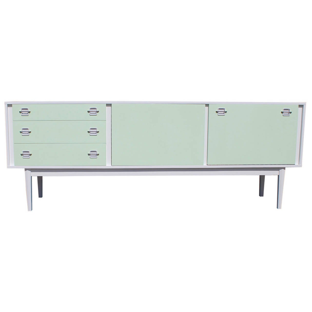 White And Mint Mid Century Modern Lacquered Sideboard Chrome - White And Mint Mid Century Modern Lacquered Sideboard Chrome Handles white and mint mid century modern lacquered sideboard chrome - white and mint mid century modern lacquered sideboard chrome handles