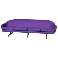 Bold Danish Space Age Sofa in Purple Divina Wool