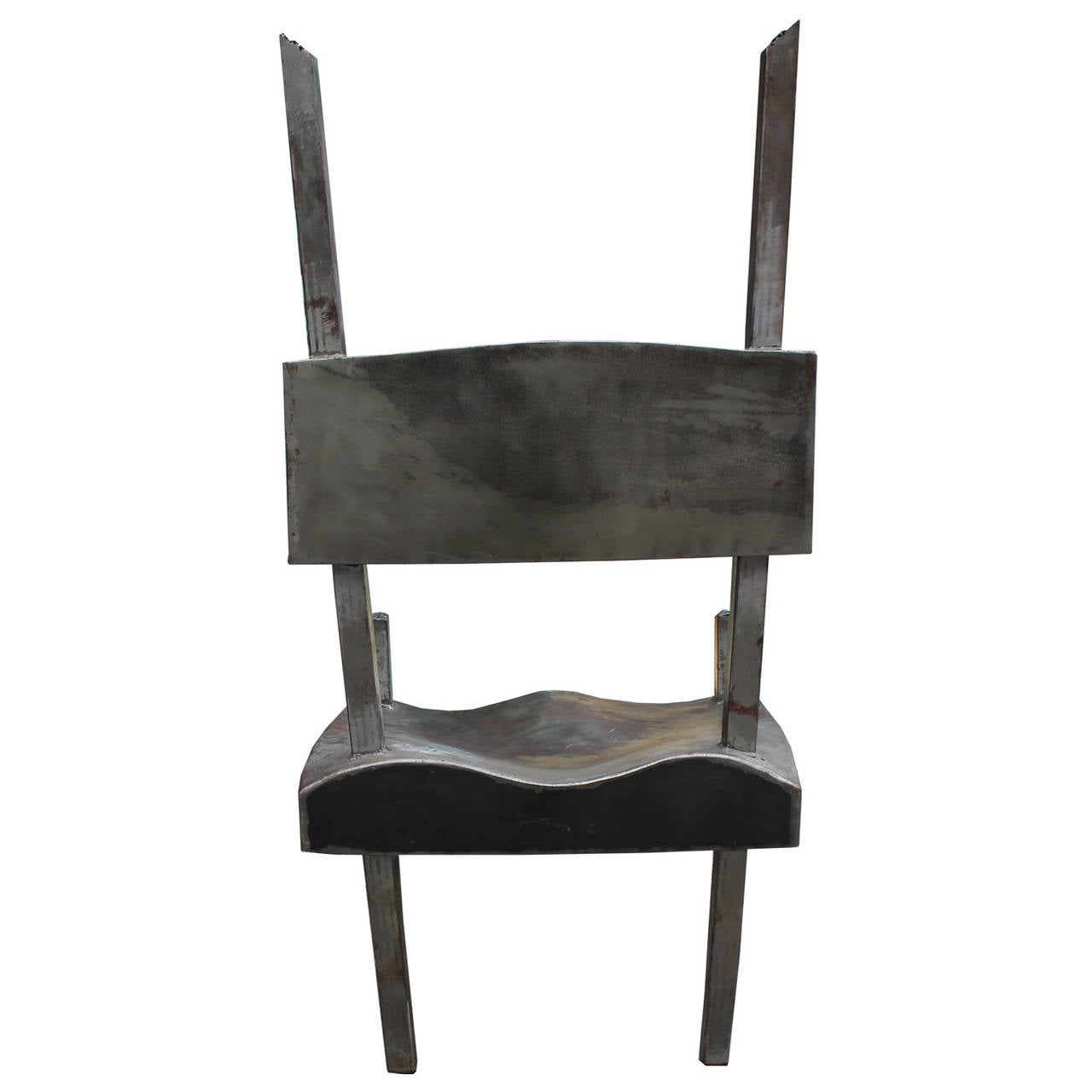 Interesting Modern Metal Lounge Chair by Houston Artist Ed Wilson For