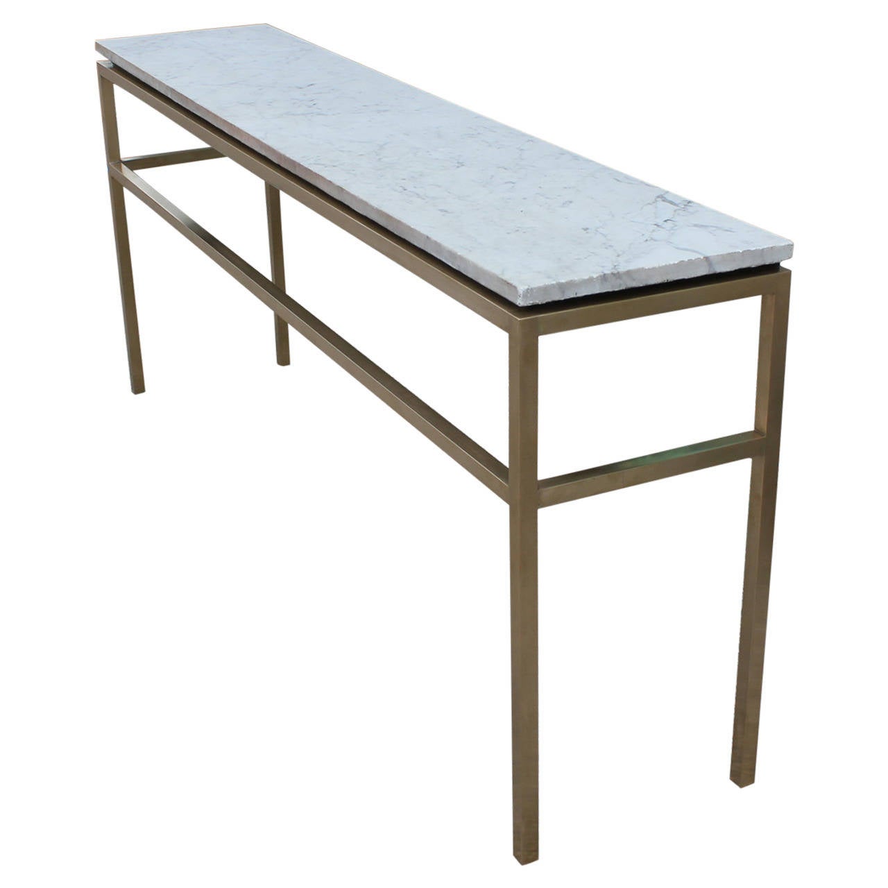 Stunning Solid Brass and Marble Console at 1stDibs