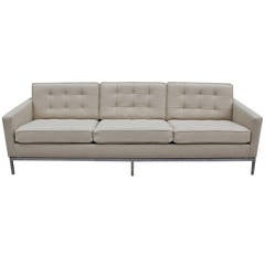 Florence Knoll Sofa Upholstered in Neutral Divina Wool