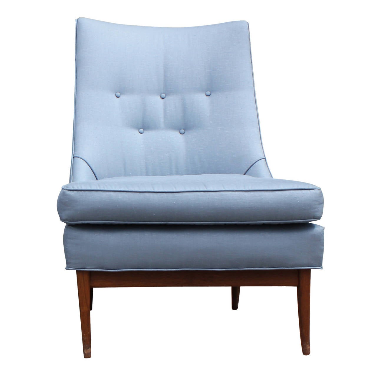 Mid-Century Modern Elegant Pair of Harvey Probber Style Slipper Chairs