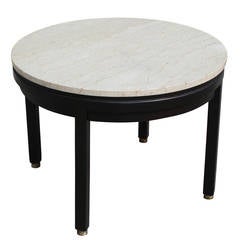 Gorgeous Travertine Dunbar Style Table