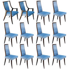 Set of 12 Sculptural Harvey Probber Dining Chairs