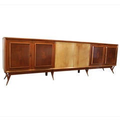 Tremendous Mid Century Modern Eugenio Diez Sideboard with Goat Skin Detailing 6