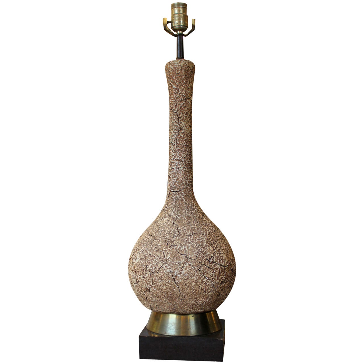 Interesting Coral Style and Brass Table Lamp