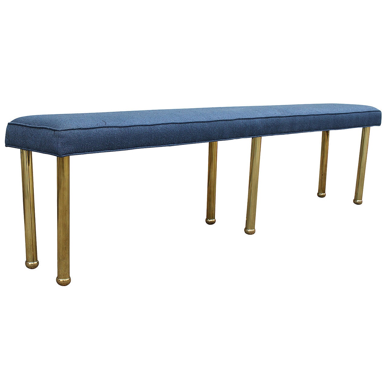 Glamorous Brass Narrow Six Legged Bench