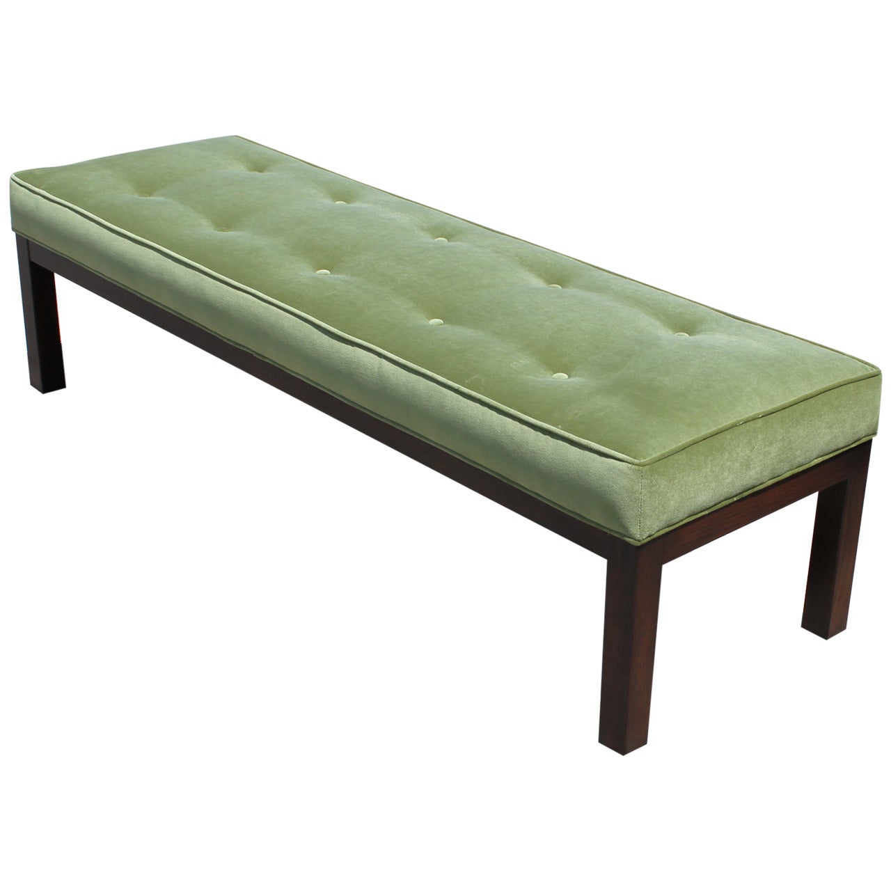 Wonderful Dunbar Style Bench with Green Velvet