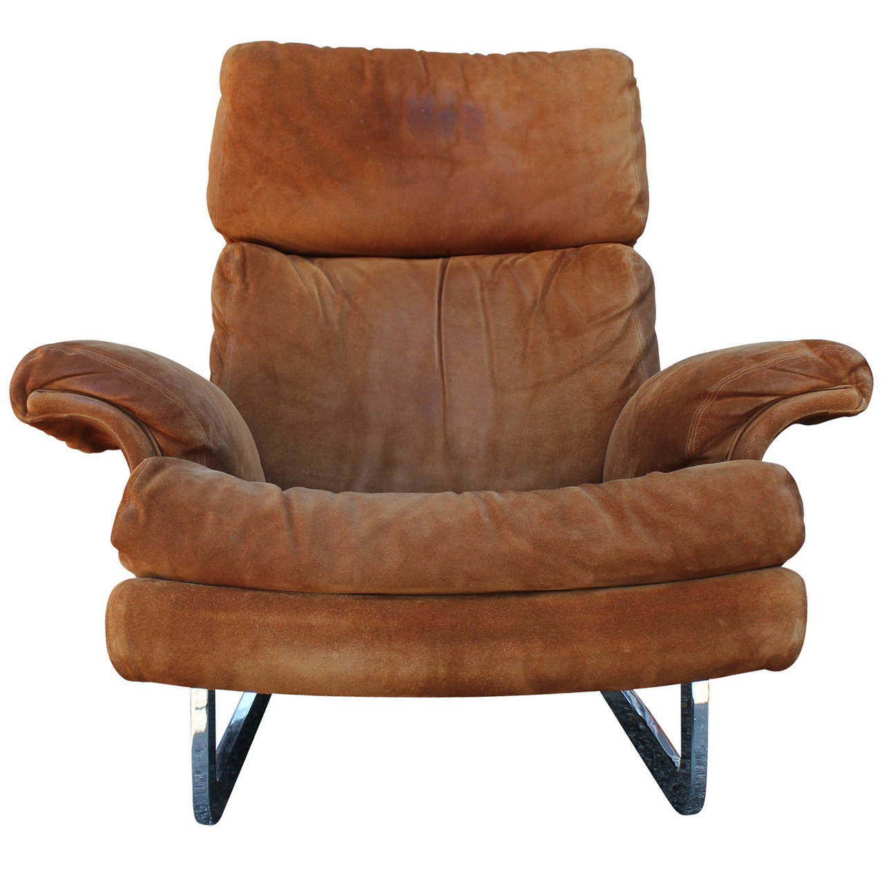 suede lounge chair