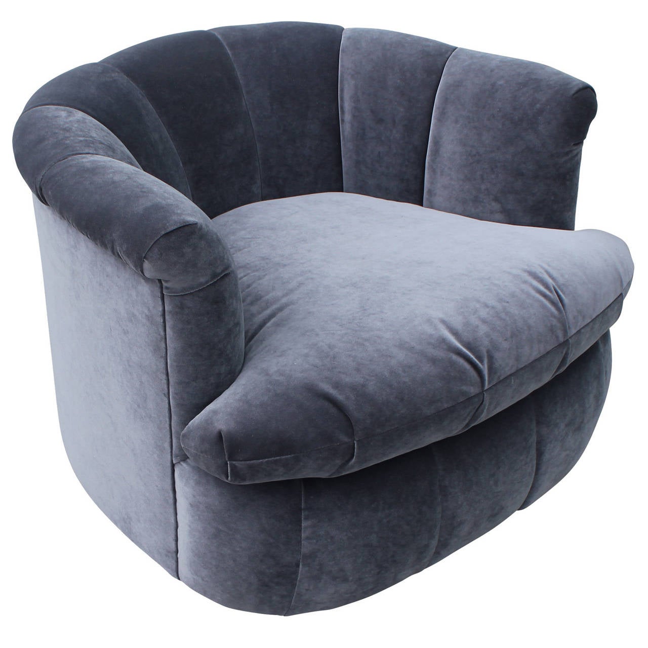 purple velvet swivel chair