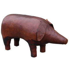 Vintage Abercrombie & Fitch Pig Ottoman by Dimitri Omersa