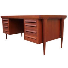 Superb Danish Teak Executive Desk