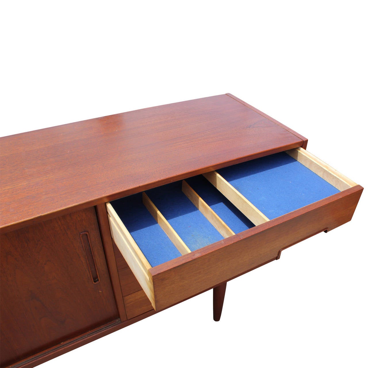 Swedish Nils Jonsson Sliding Door Teak Sideboard