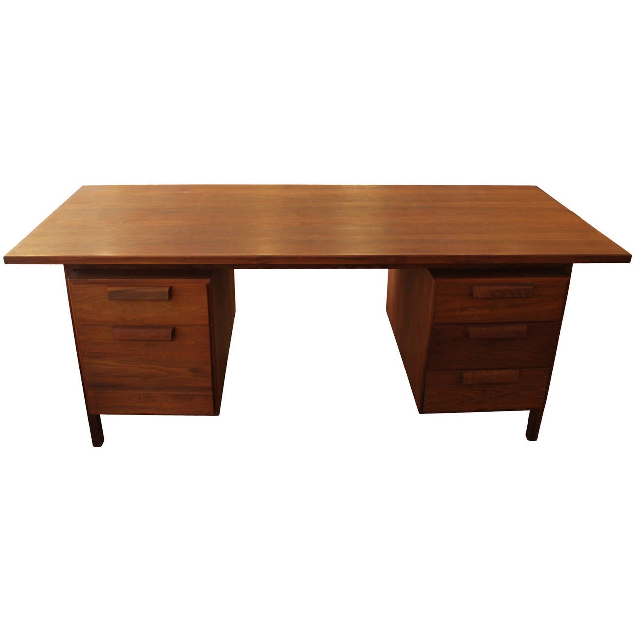 Mid-Century Modern Splendid Walnut Executive Desk by Jens Risom