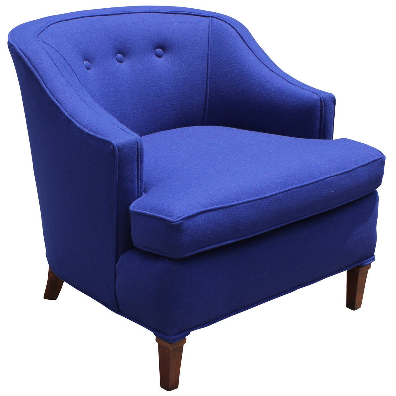 Hollywood Regency Deep Blue Restored Club or Lounge Chairs