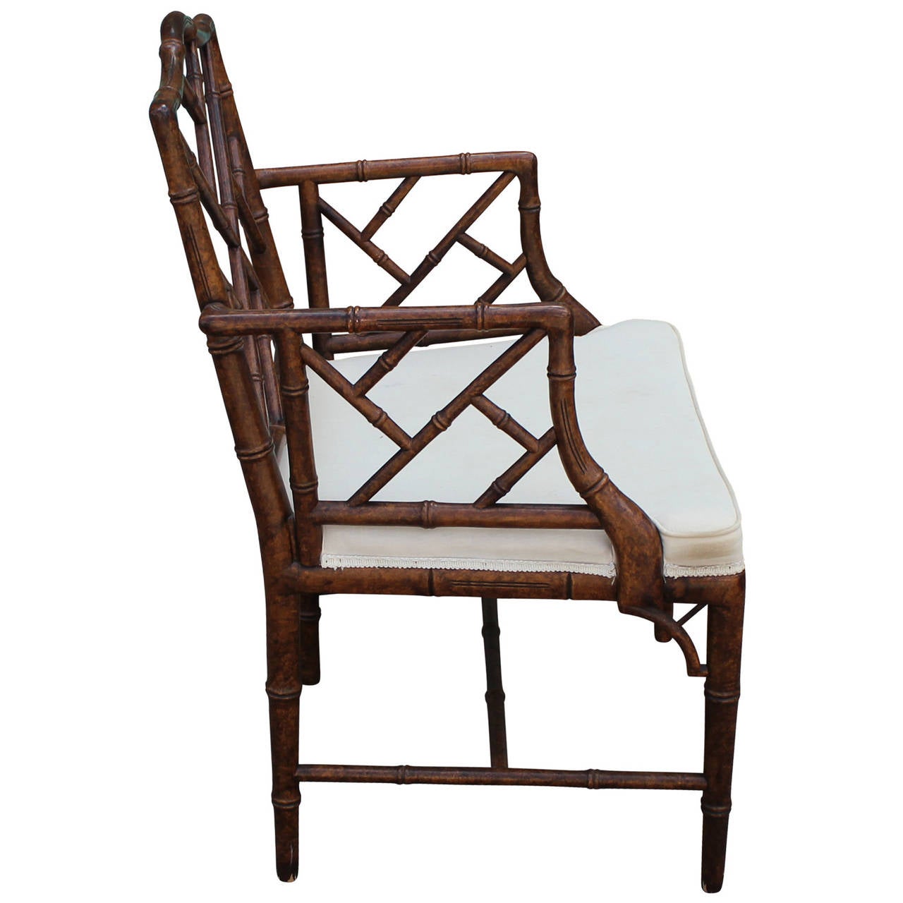 American Set of Six Faux Bamboo Dining Chairs