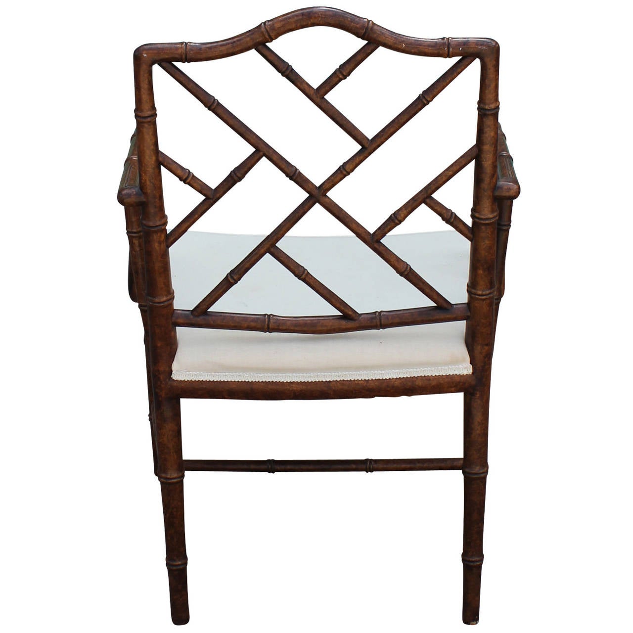 Set of Six Faux Bamboo Dining Chairs In Good Condition In Houston, TX