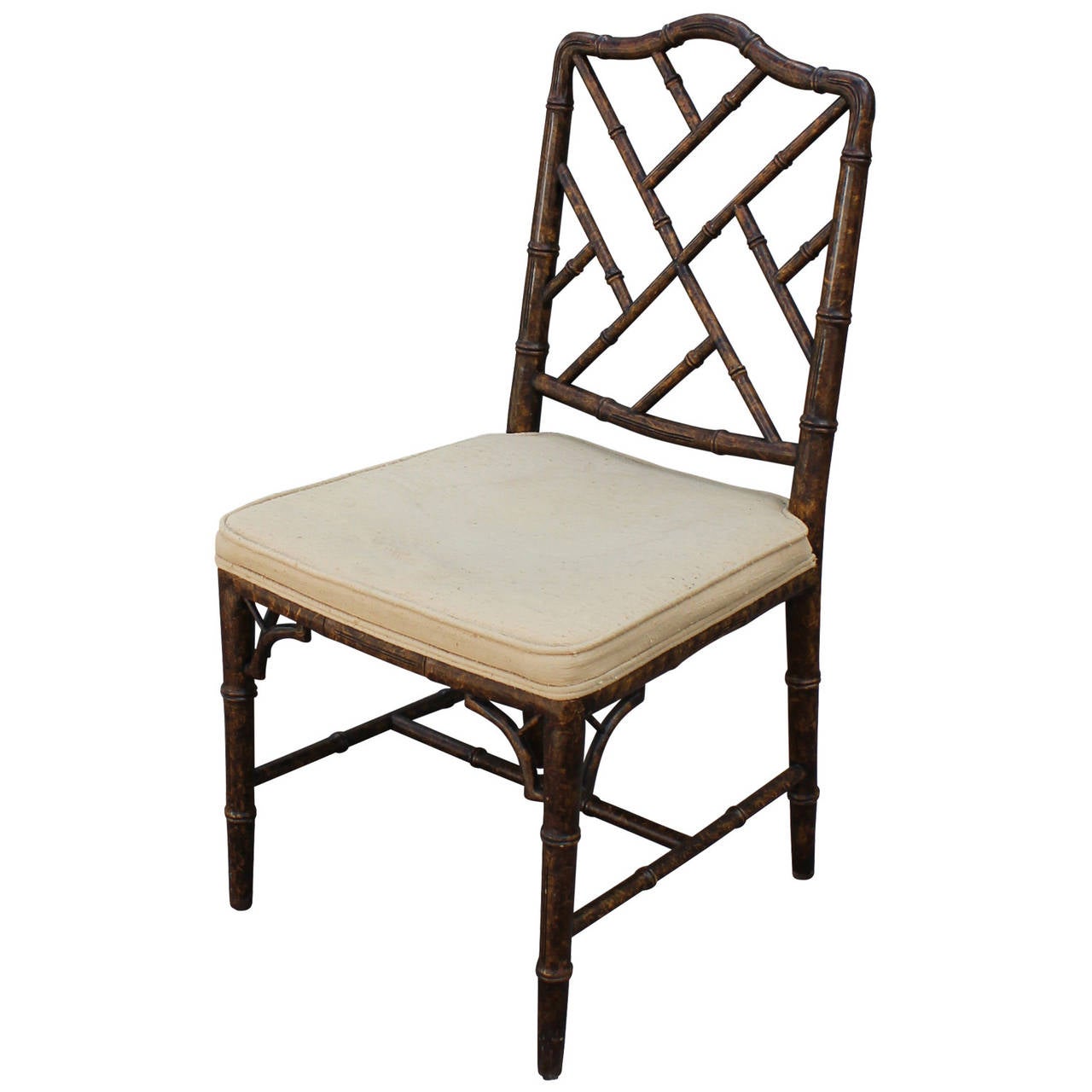 Set of Six Faux Bamboo Dining Chairs 1
