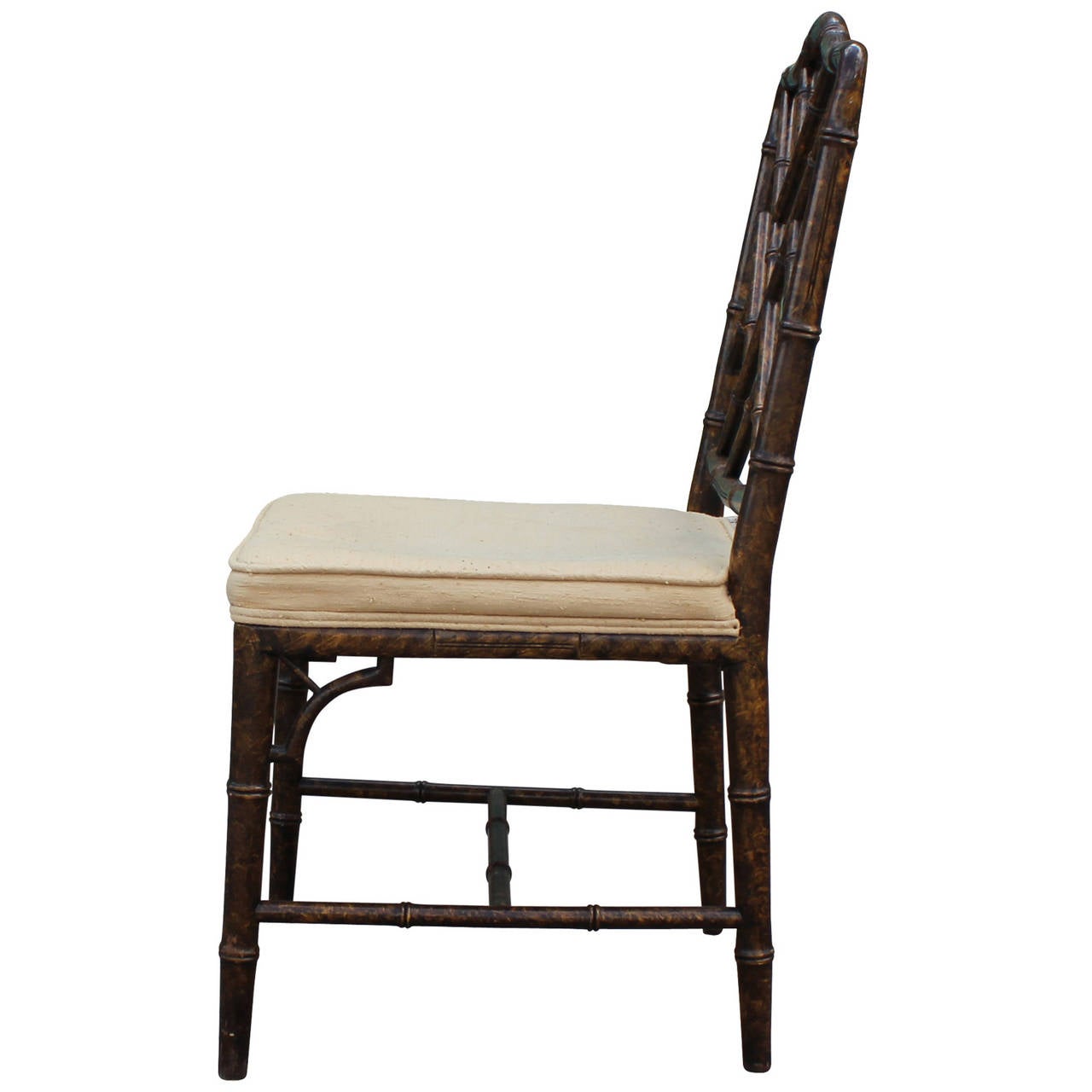 Set of Six Faux Bamboo Dining Chairs 2