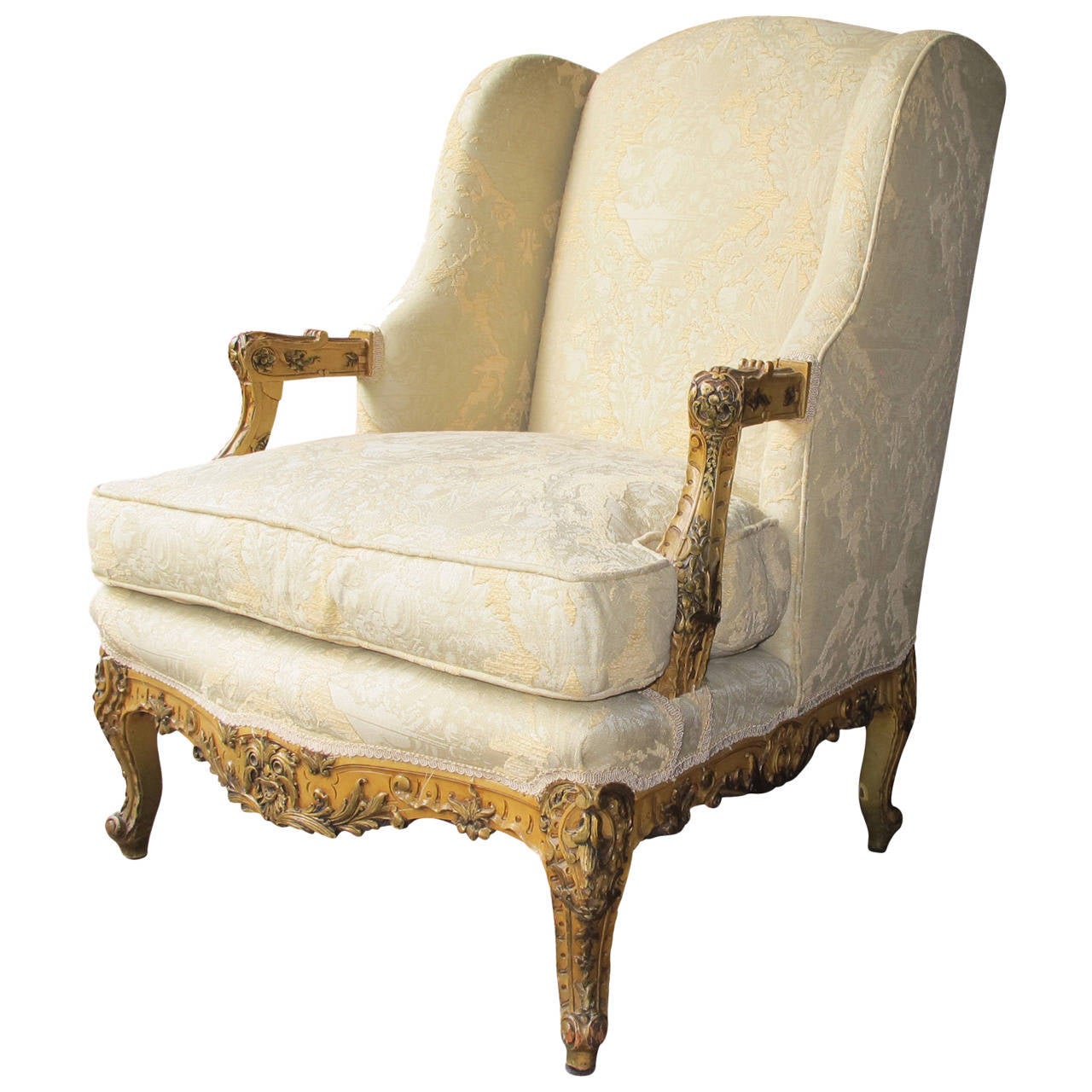Beautiful Louis XIV Style Bergere Chair at 1stdibs