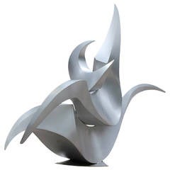 Monumental Stainless Steel Organic Sculpture