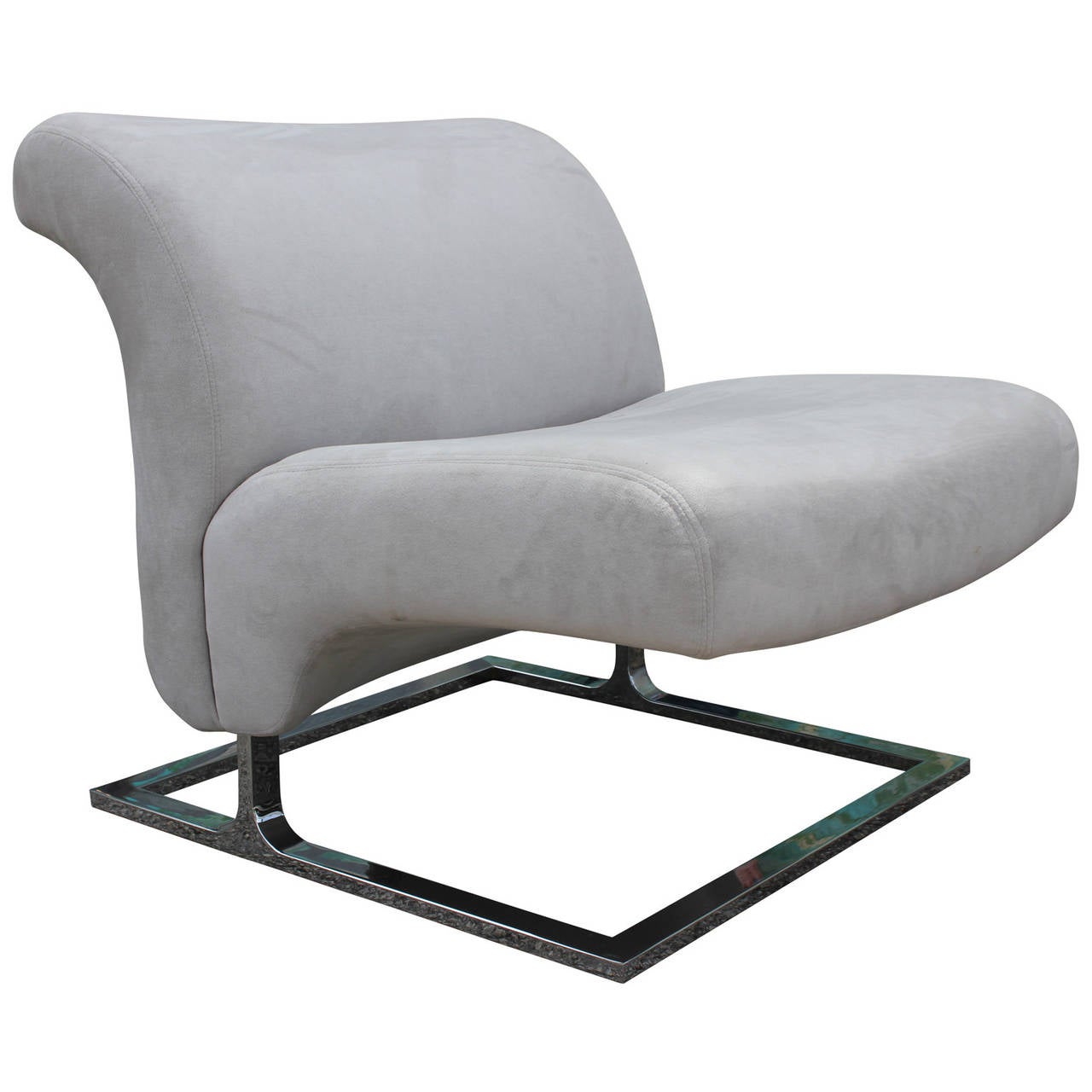 grey suede chair