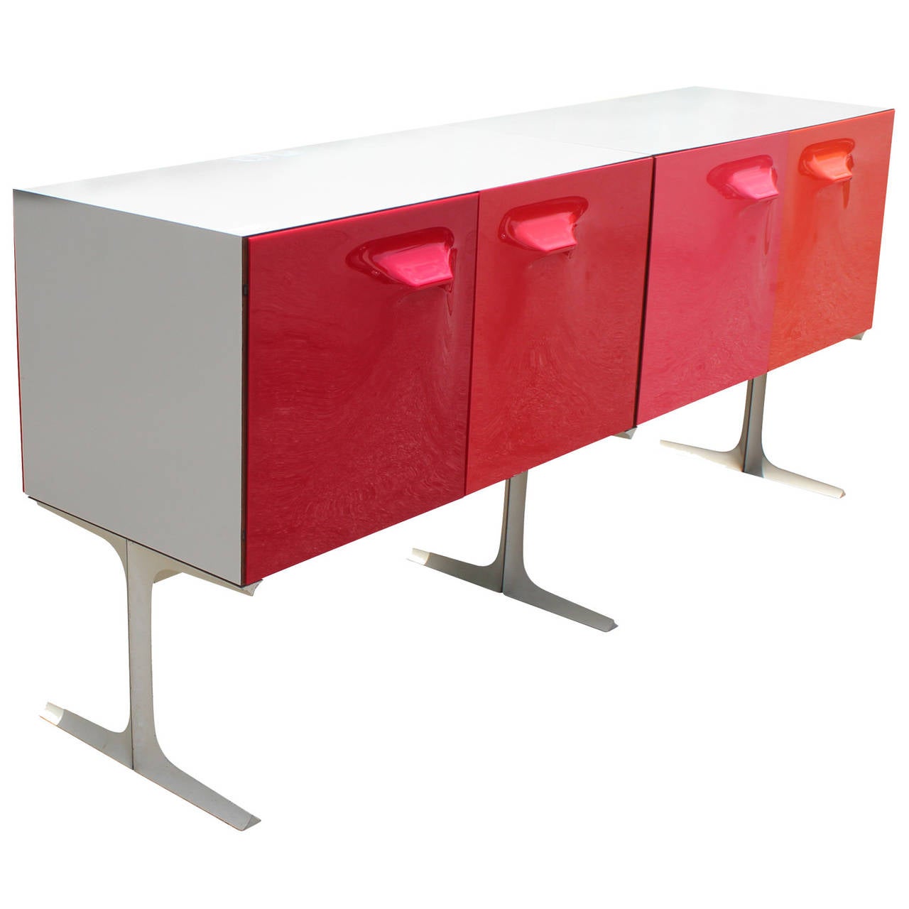 Mid-Century Modern Double Sided DF-2000 Cabinet or Sideboard by Raymond Loewy