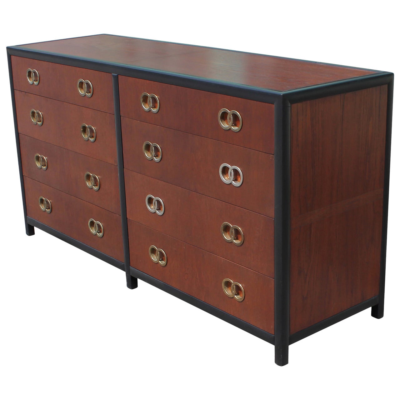 Luxe Michael Taylor for Baker Dresser with Brass Hardware