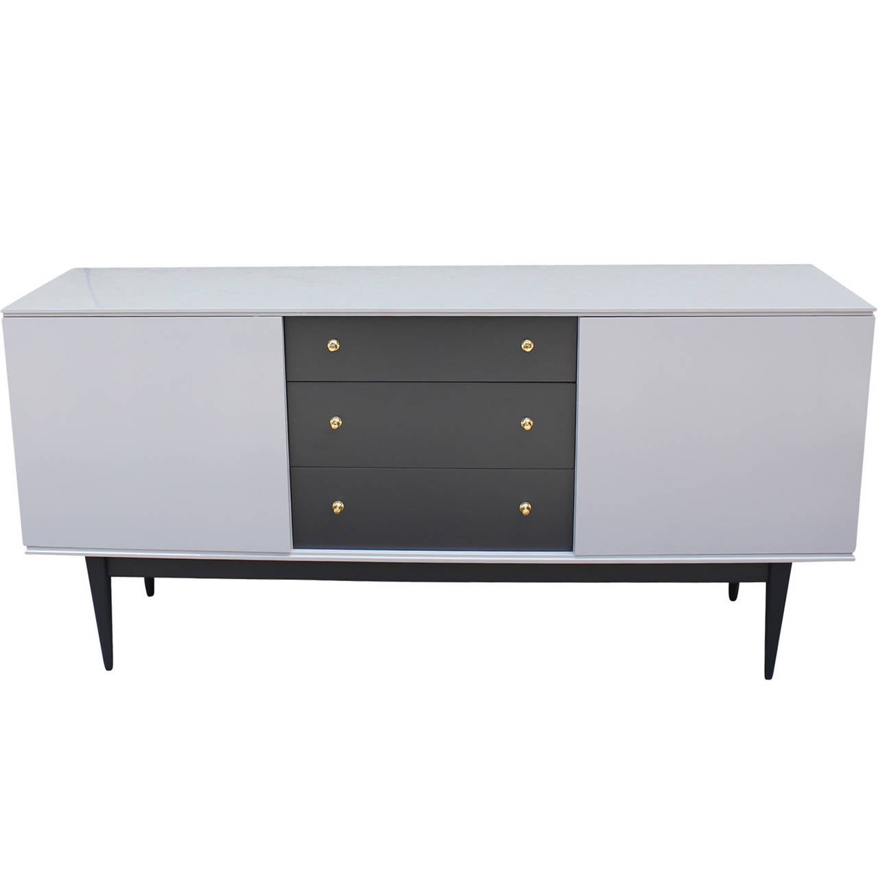 Lacquered Cabinet with Brass Hardware