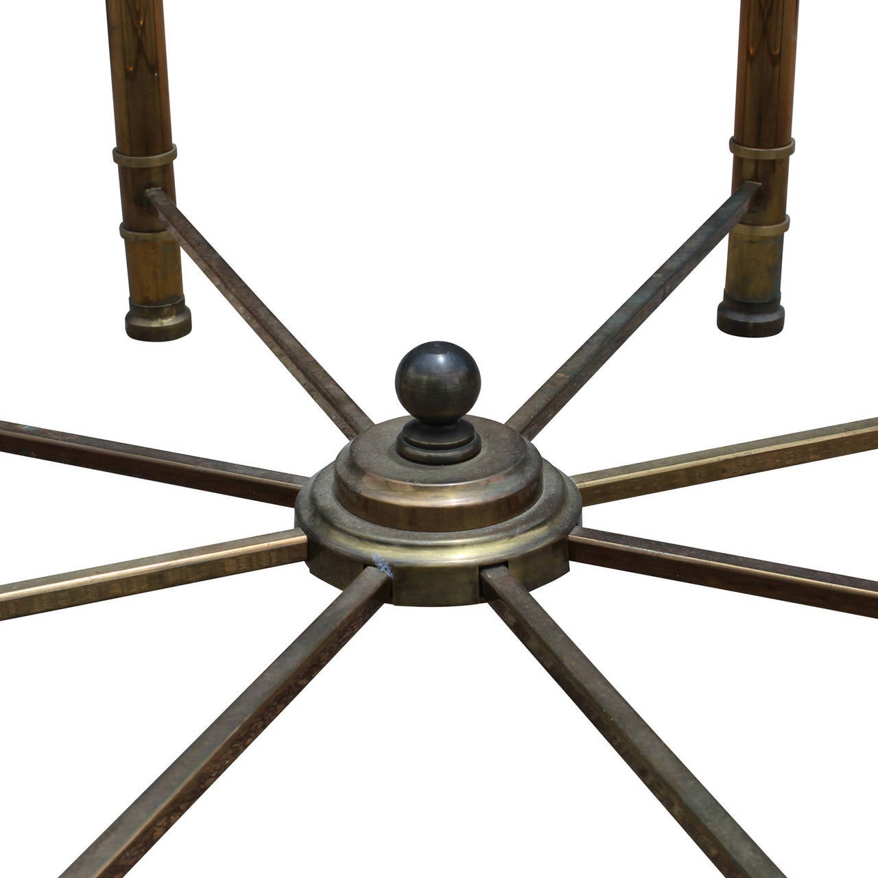 North American Large Brass Octagon Dining Table by Mastercraft