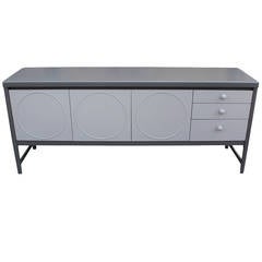Two-Tone Grey Lacquered Sideboard