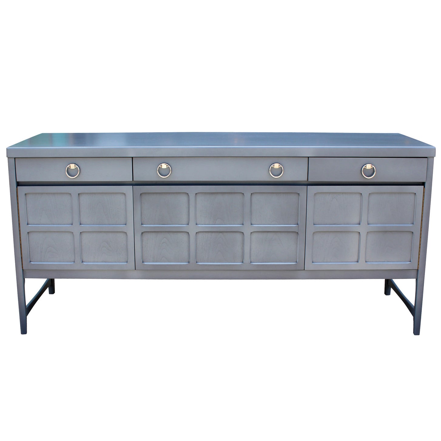 Light French Blue-Grey Sideboard with Chrome Handles