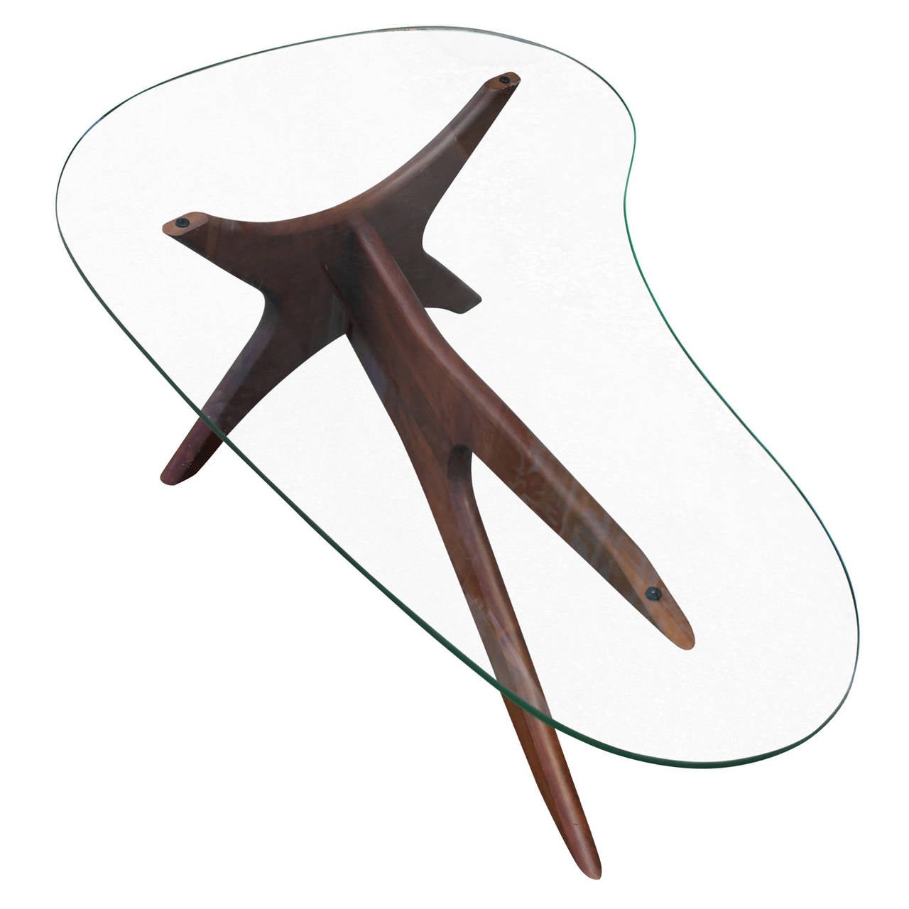 Mid-Century Modern Adrian Pearsall Organic Biomorphic Walnut Table