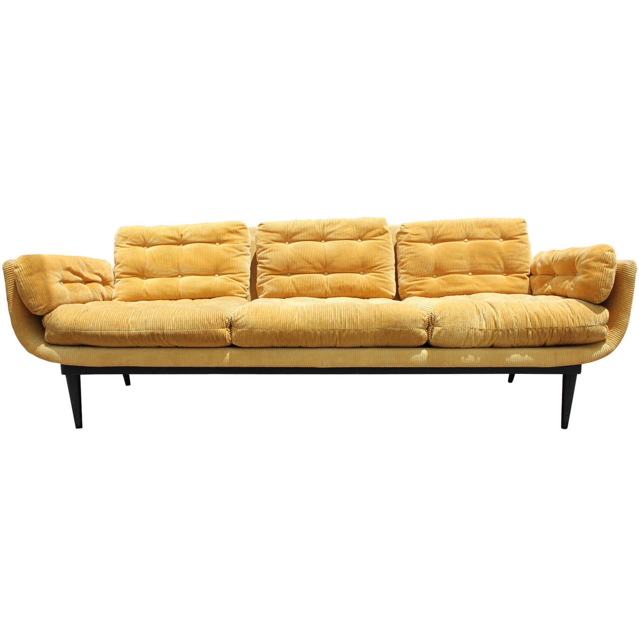 Exquisite Tufted Gondola Sofa at 1stDibs