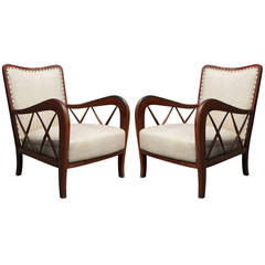 Pair of Paolo Buffa Style Lounge Chairs
