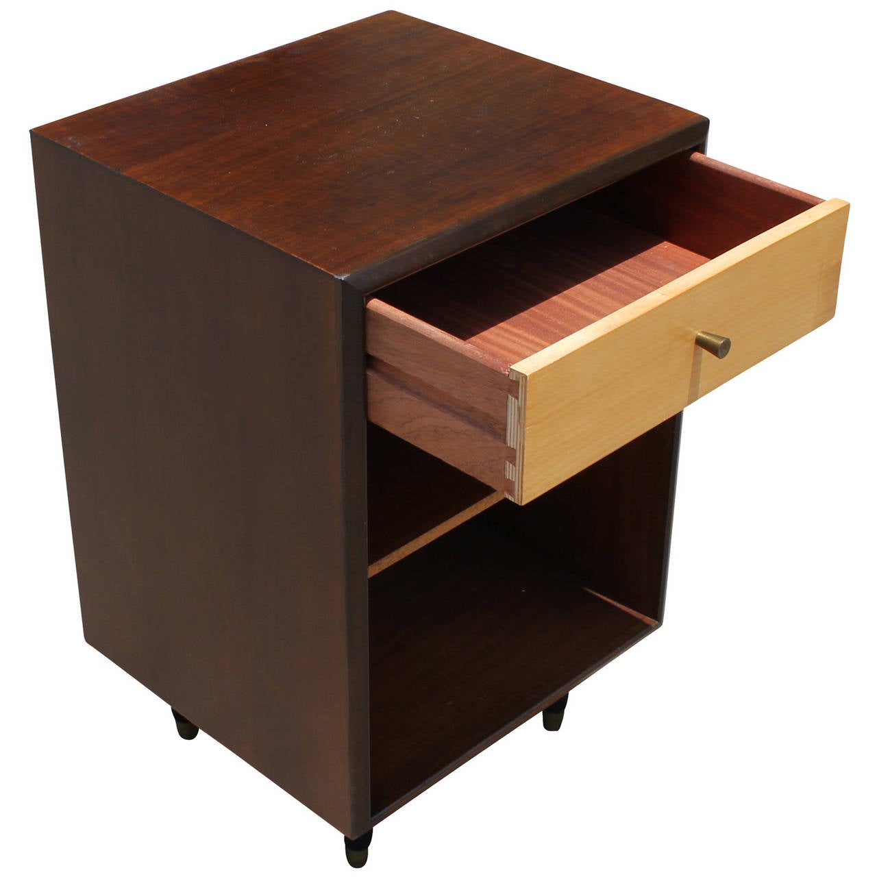 Pair of TwoTone Nightstands at 1stdibs