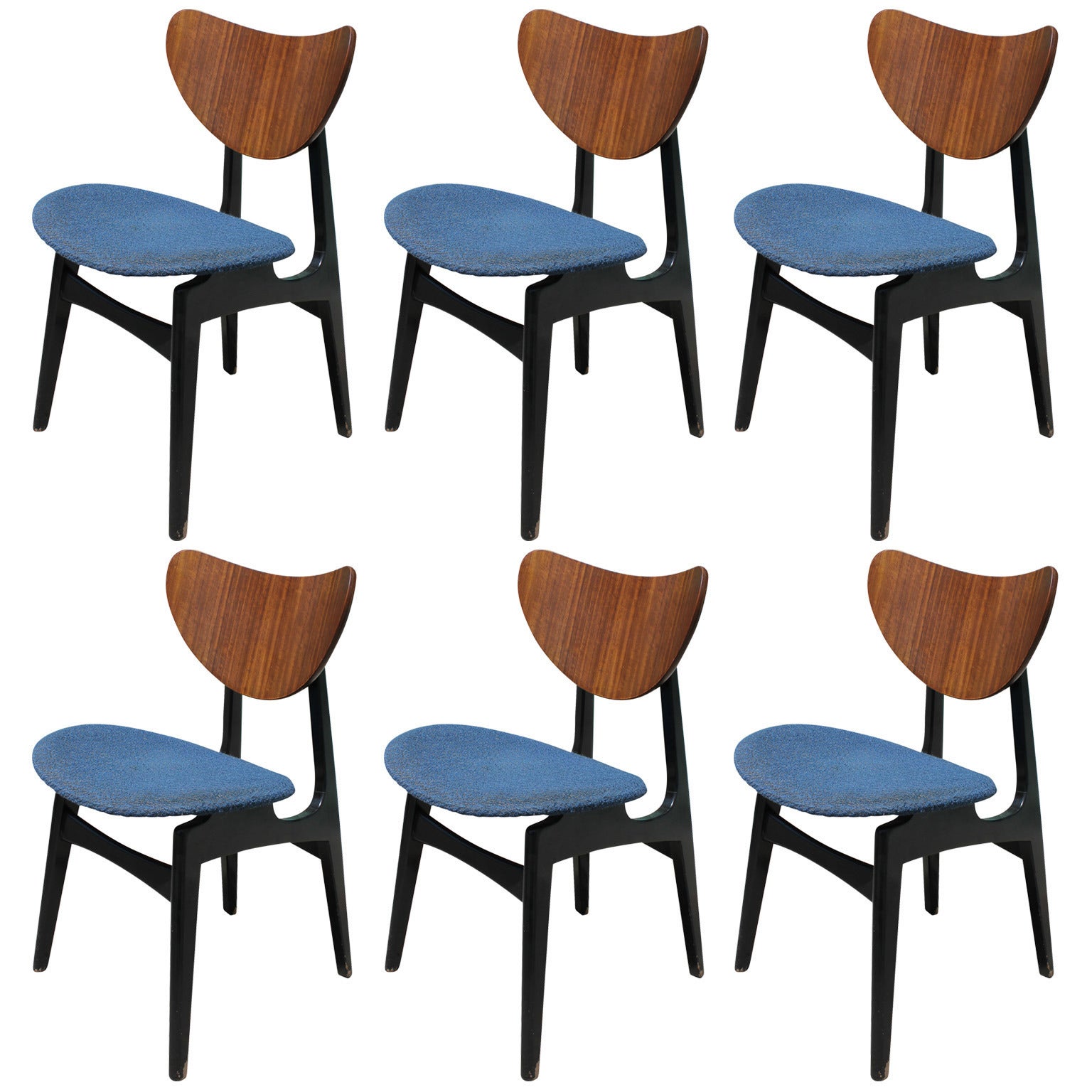 Set of Six Sculptural Dining Chairs at 1stDibs