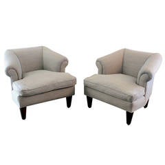 Edward Wormley for Dunbar Club Chairs with Ottoman 9