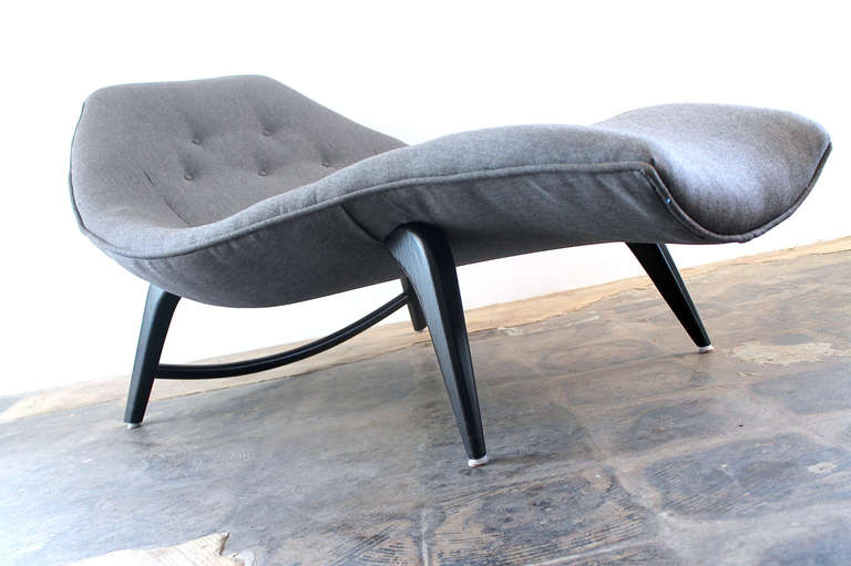 Mid-Century Modern Unusual Sculptural Chaise Lounge Chair