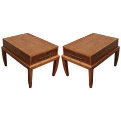 Pair of Night Stands or Side Tables by John Keal for Brown Saltman Pair of Night Stands or Side Tables by John Keal for Brown Saltman