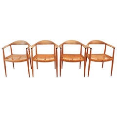 Set of Four Hans Wegner Chairs for Johannes Hansen