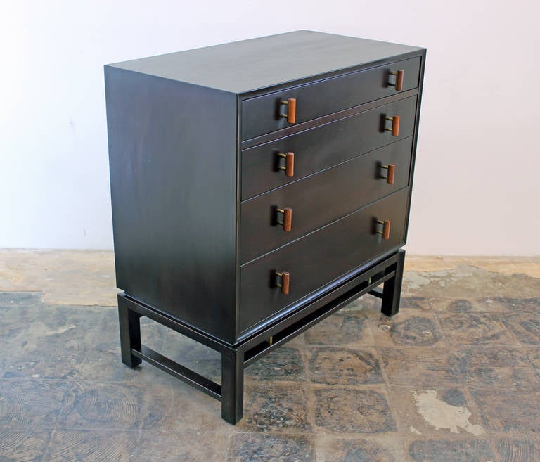 Mid-Century Modern Edward Wormley for Dunbar Chest with Rosewood Handles