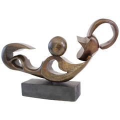 Drago Marin Cherina Bronze Abstract Sculpture