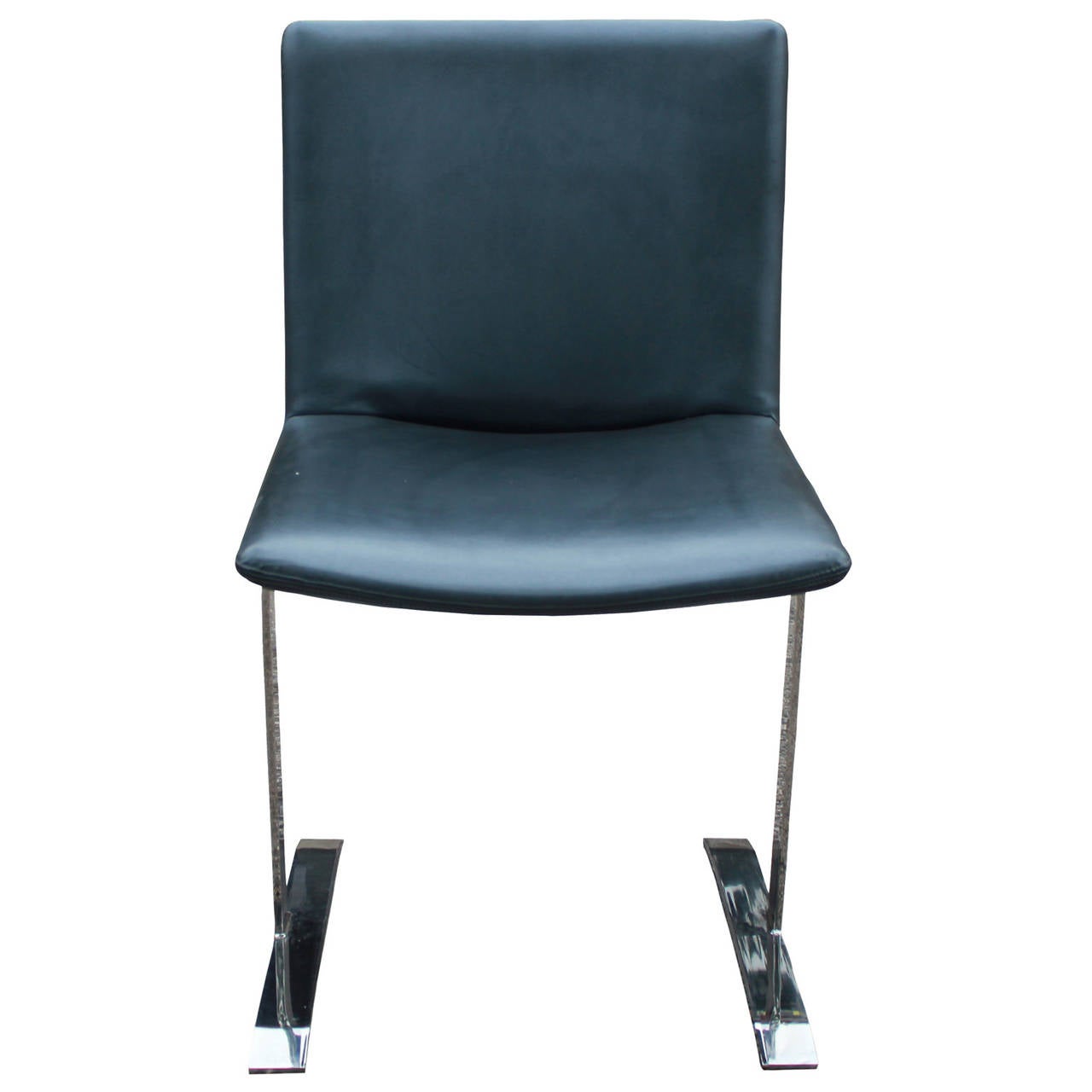 Set of Ten Cantilevered Saporiti Chrome Dining Chairs at 1stDibs