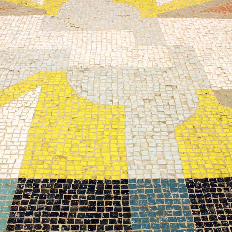 American Monumentual Tile Mosaic Table