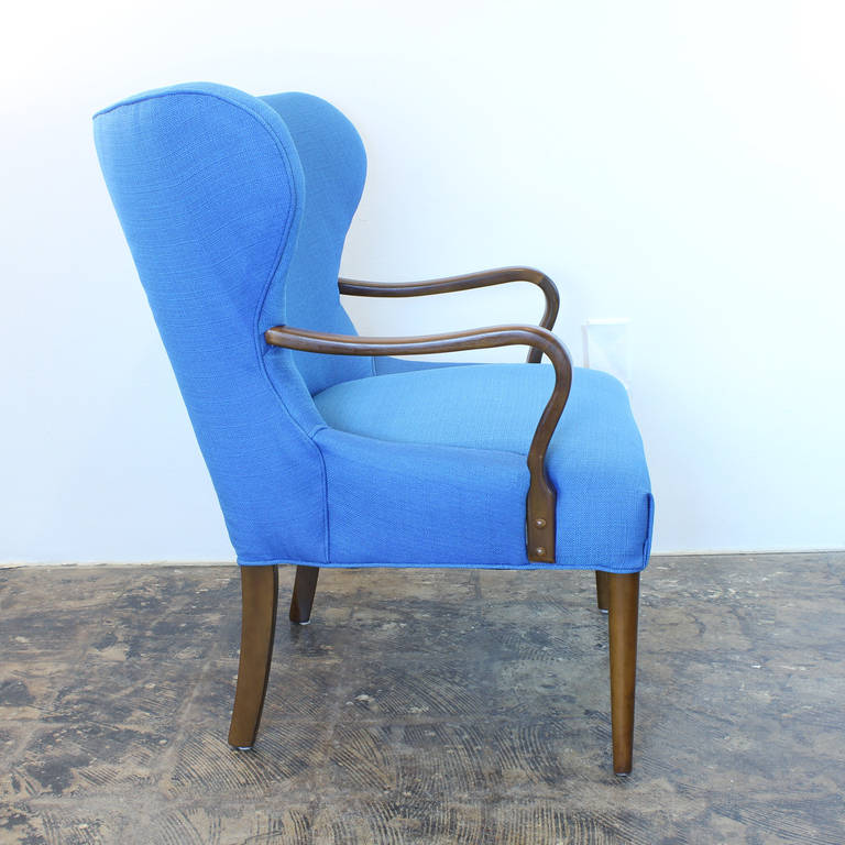 Mid-20th Century Elegant Restored Wingback Chair