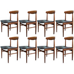 Set of Eight Mid-Century Modern Danish Dining Chairs