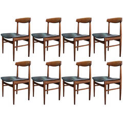Set of Eight Mid Century Modern Danish Dining Chairs 11