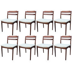 Stunning Set of Eight Danish Rosewood Dining Chairs