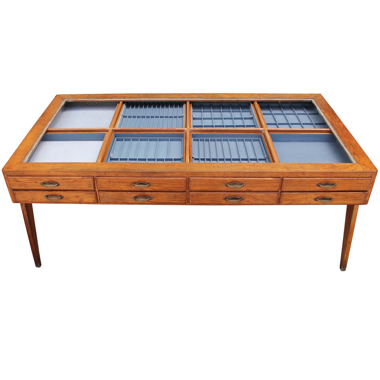 Monumental Sixteen Drawer Italian Display Table